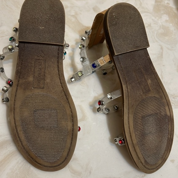 Steve Madden Girls used Flat Sandal, Clear, size 3 Little Kid - Picture 5 of 5